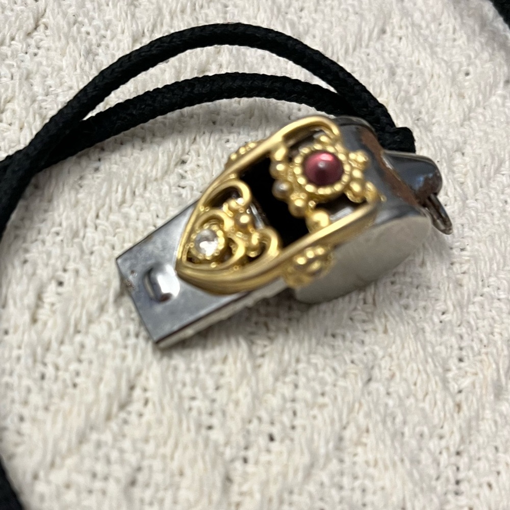 Vintage Whistle Pendant Necklace